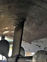 After fiberglass  bottom repair