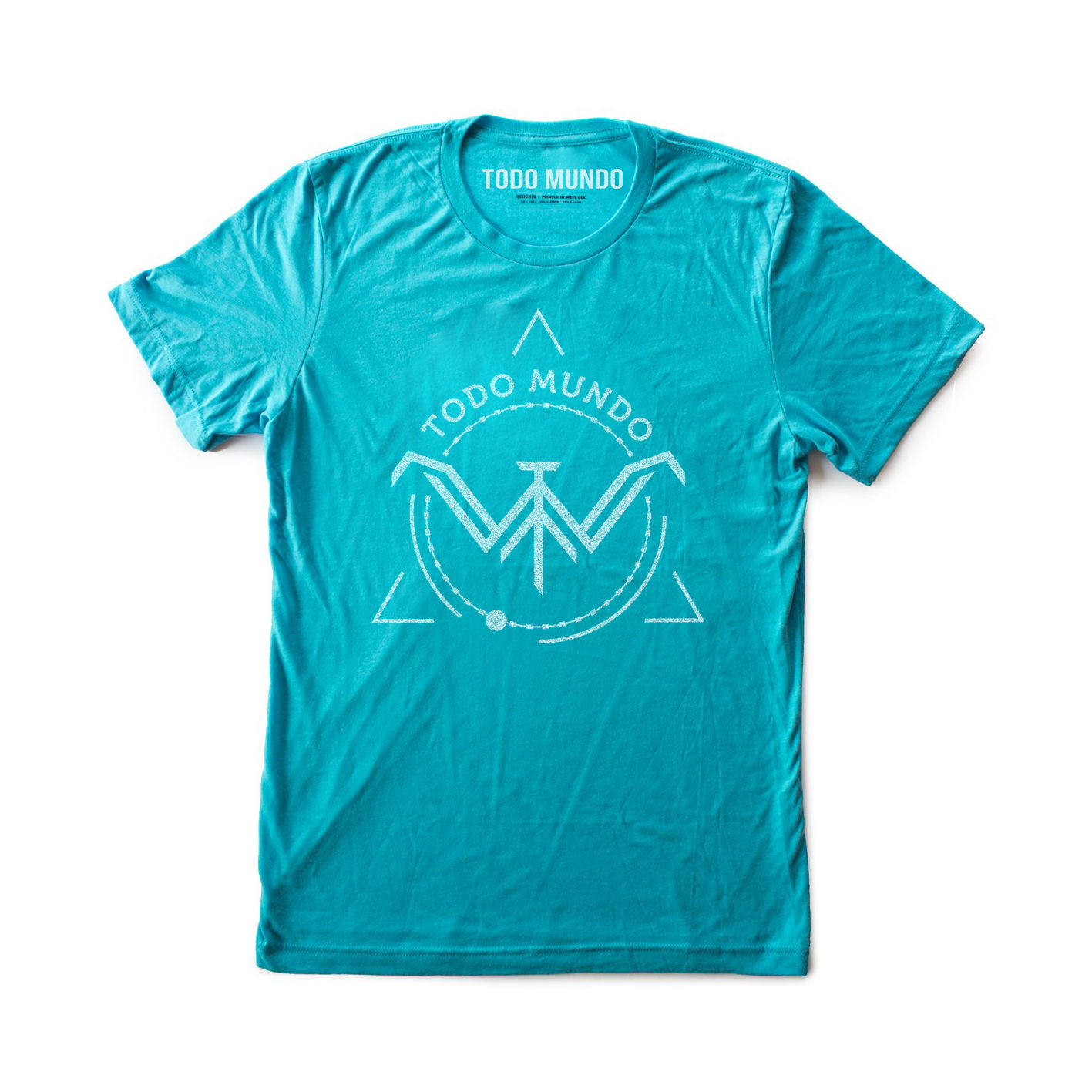 Men's Blended CVC V-Neck - Turquoise