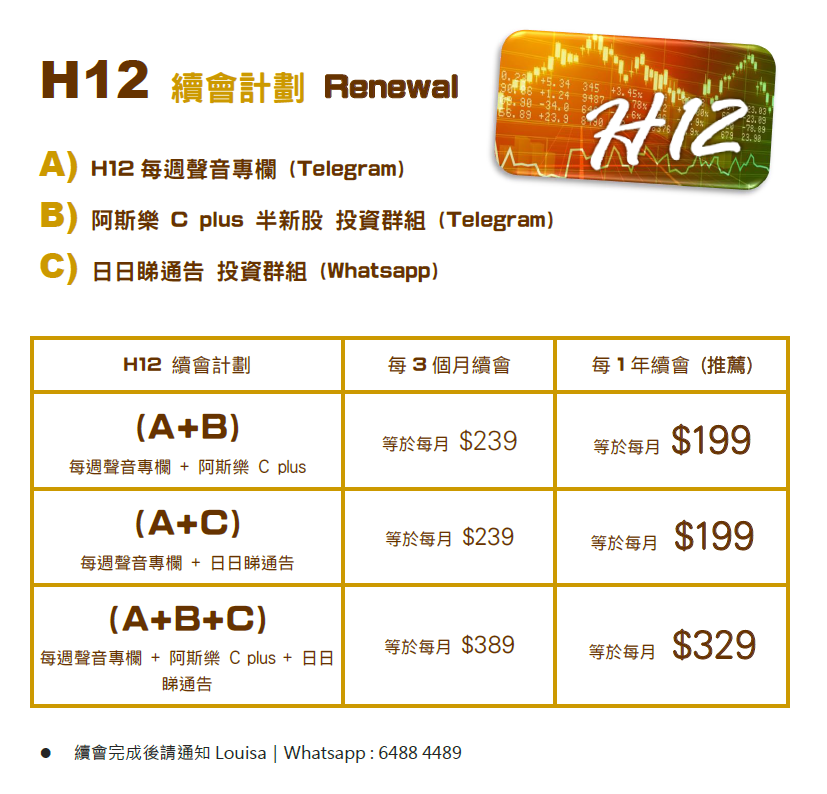 縮圖：H12 Renewal 每3個月續會 (old version)