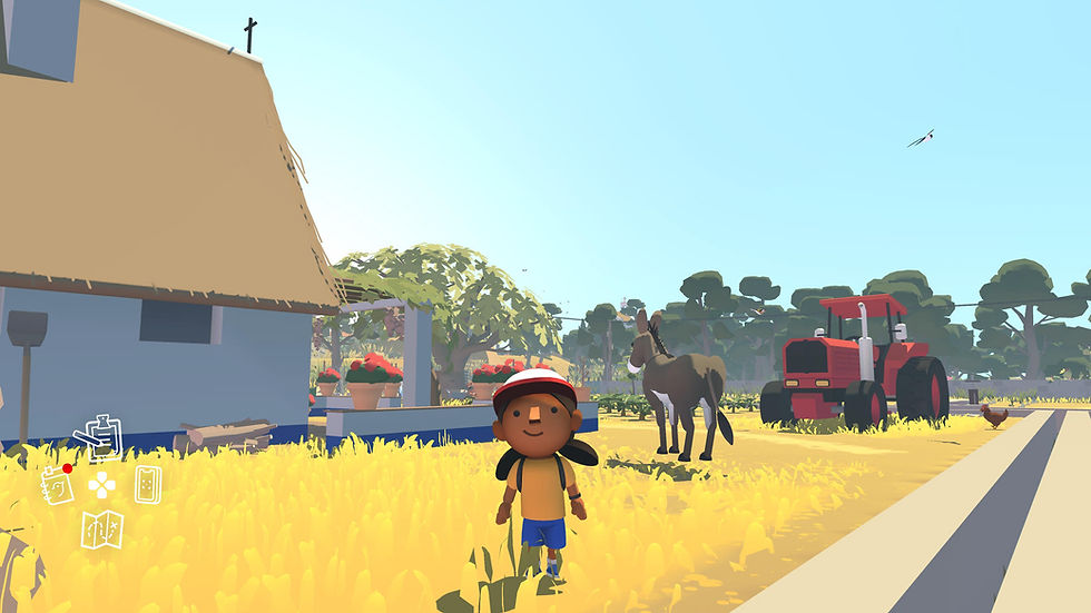 Helping out at the farm.