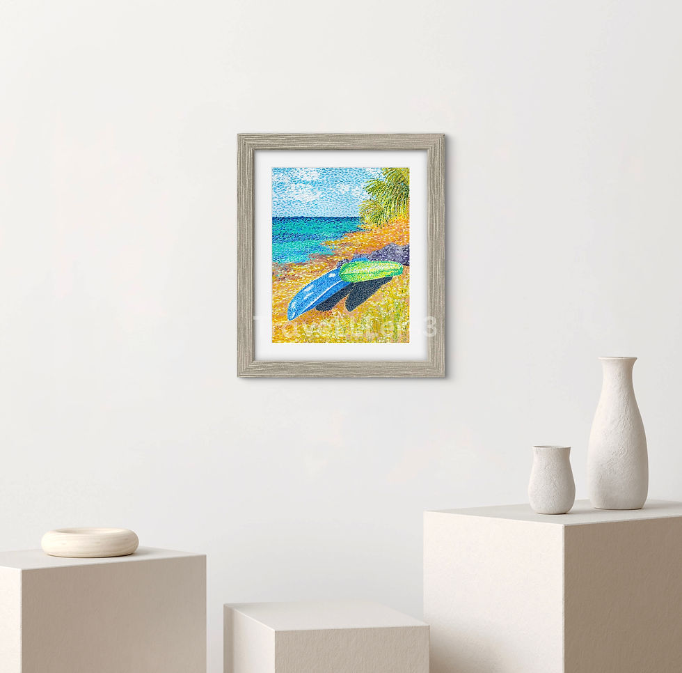Thumbnail: Fine Art Print of Utila Public Beach