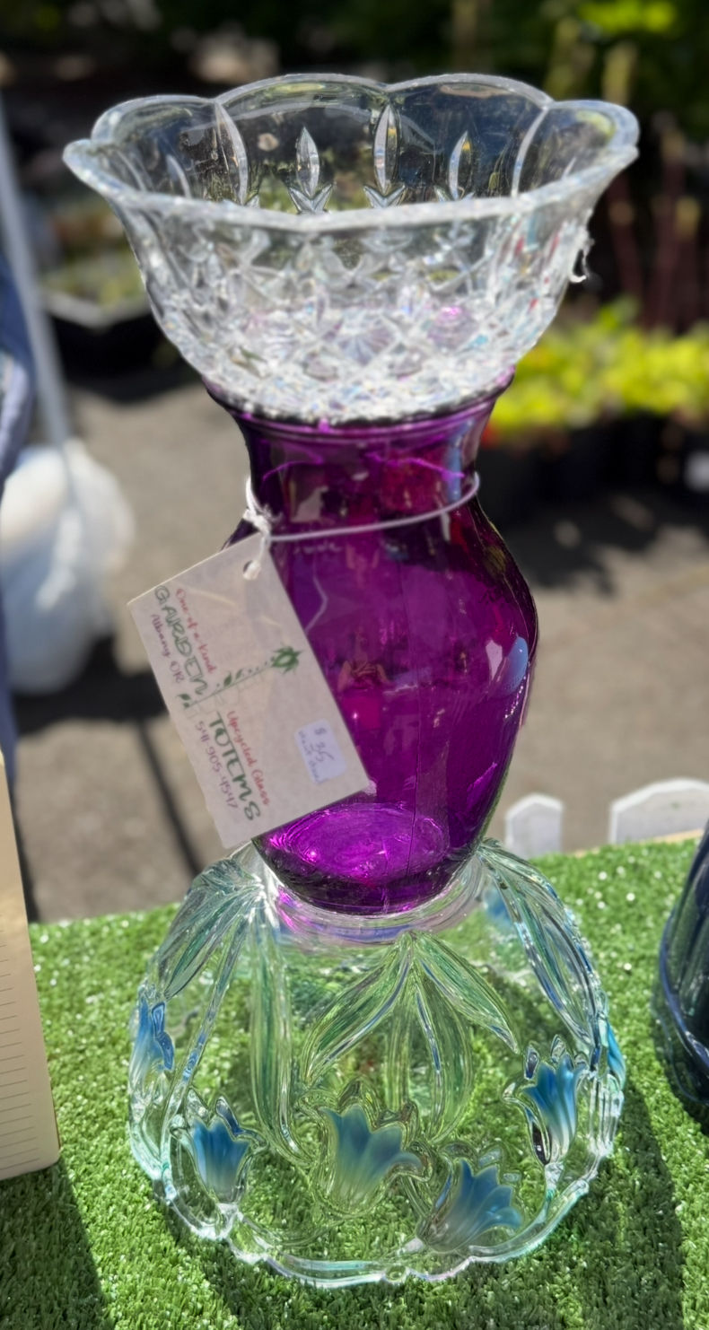 D1 - Purple Blue Crystal Plant Stand