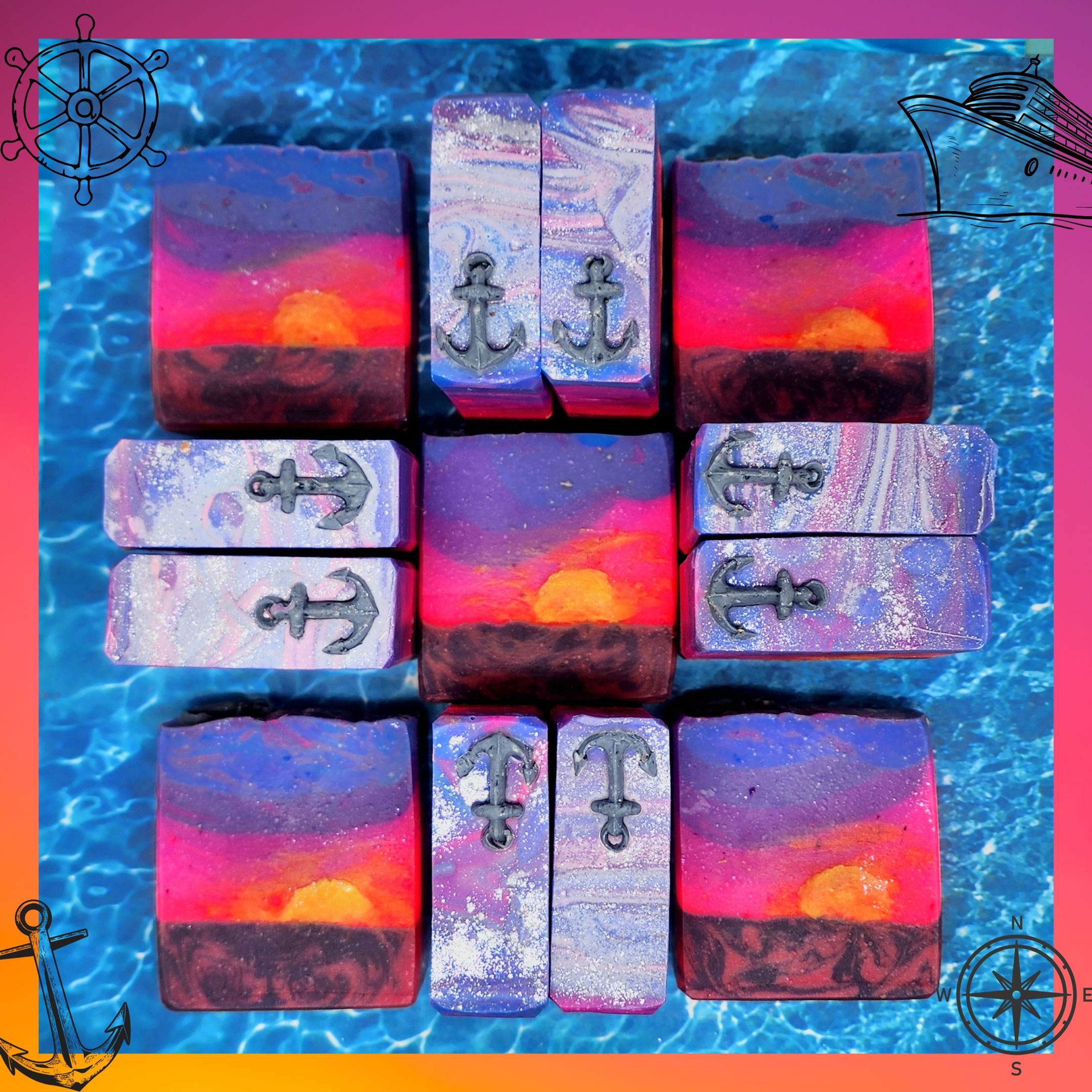 Amber, Musk & Geranium Bar, Cold Processed Handmade Vegan Soap Bar