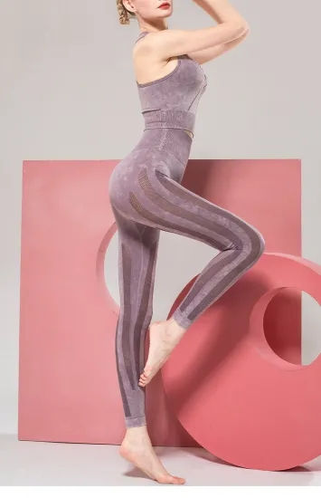 Thumbnail: New Seamless High-Elastic Sports Tights Breathable Mesh Water Wash Sexy Fitness
