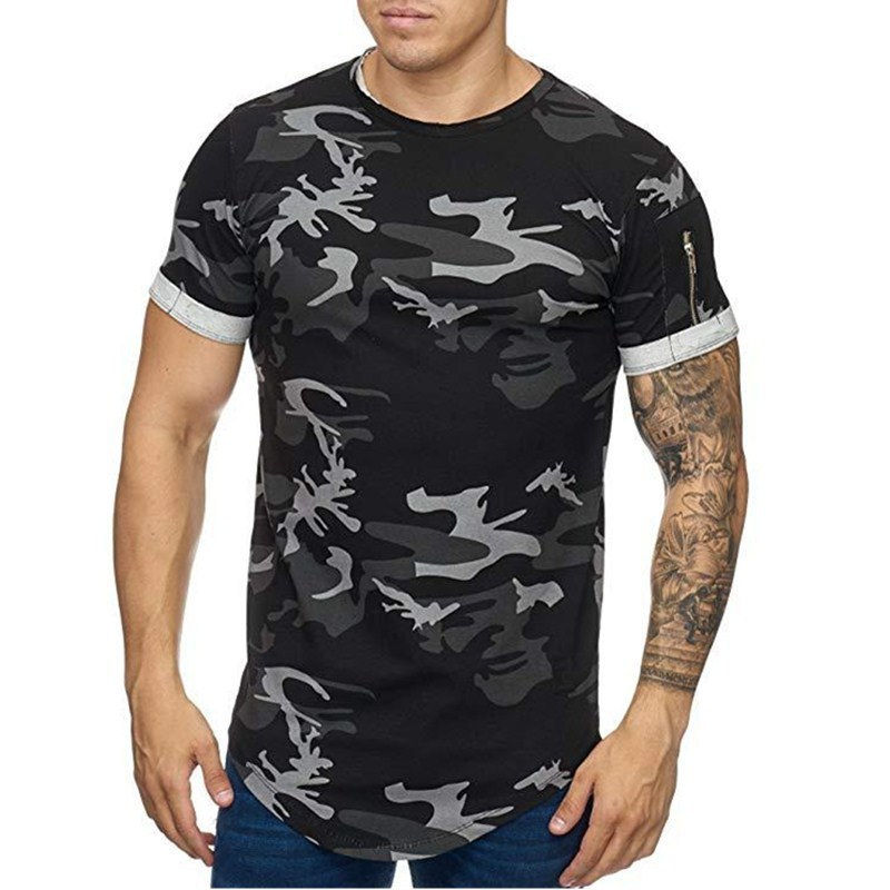Thumbnail: Junior Camouflage Men′s Short-Sleeved Loose-Fitting Slim Fit