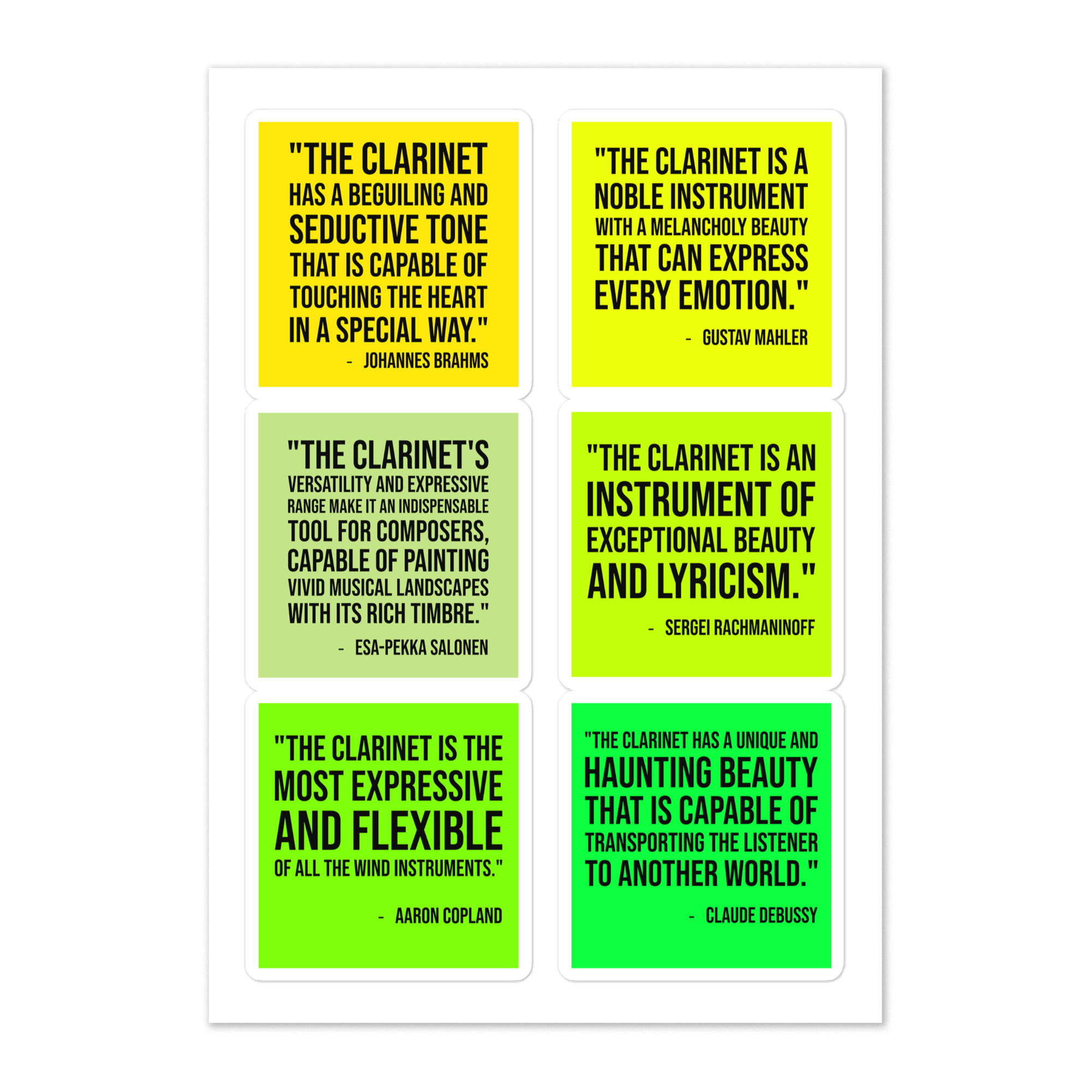 Composer Quotes Sticker Sheet 2