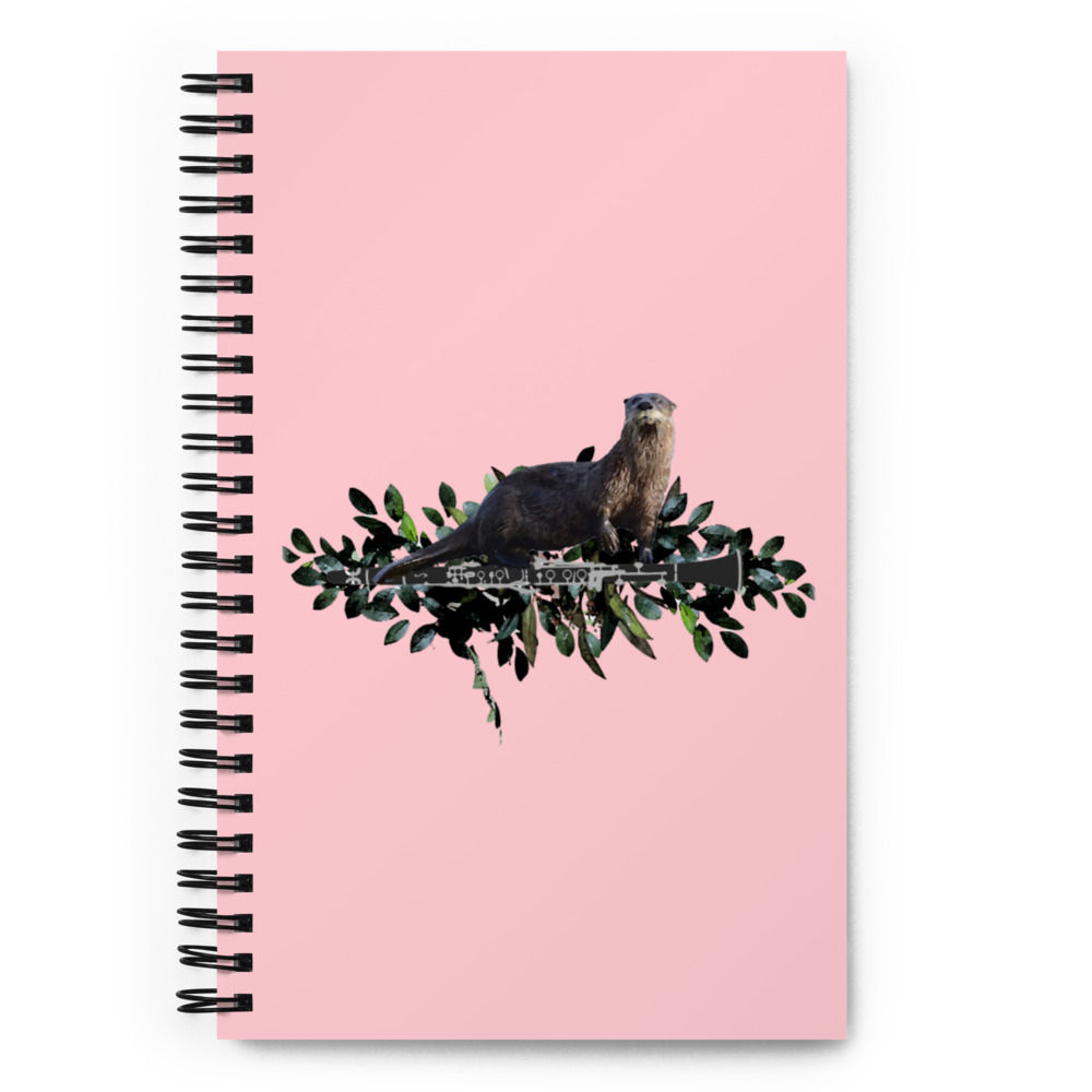 Clever Otter & Clarinet Spiral notebook