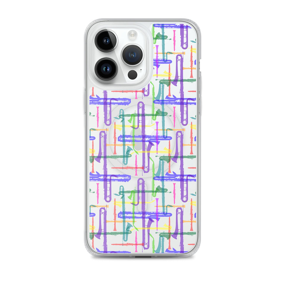 Thumbnail: Clarinet Transparency Collage MagSafe® clear case for iPhone®