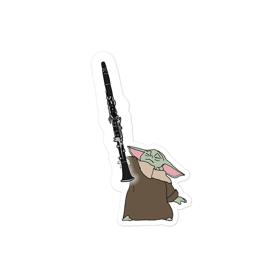Thumbnail: Grogu Baby Yoda Clarinet Saber stickers