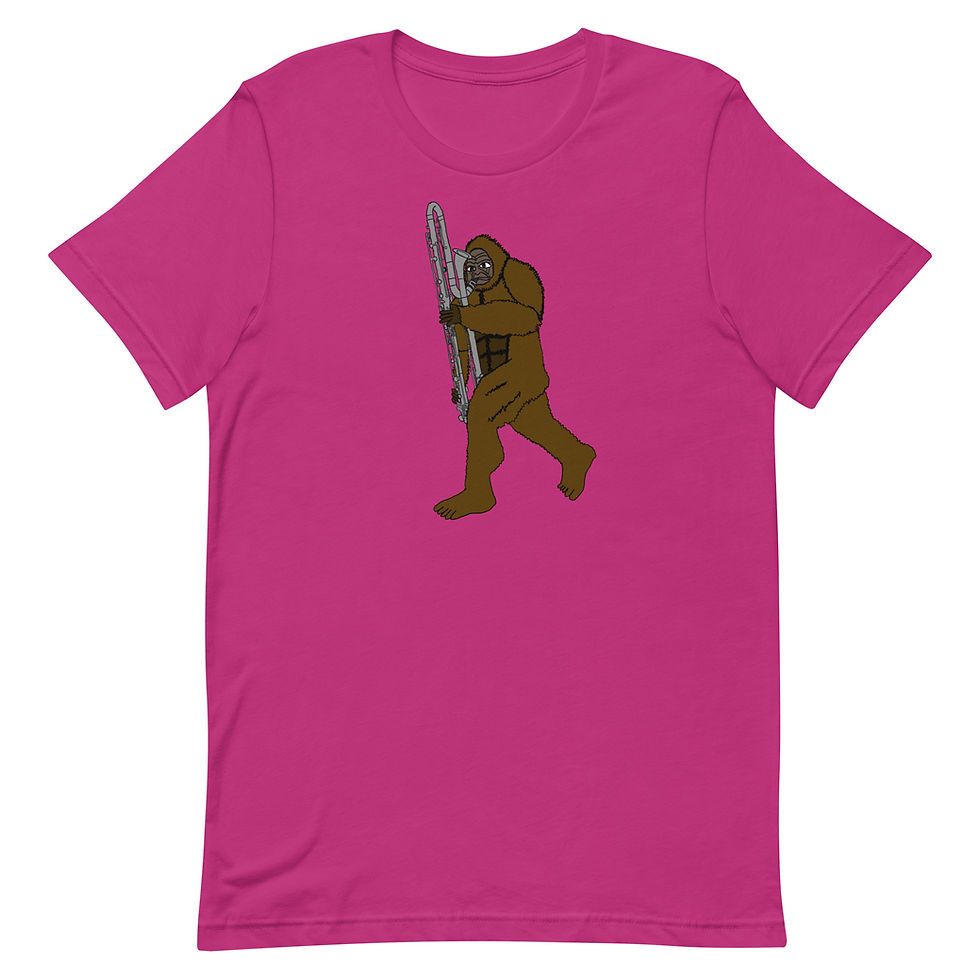 Thumbnail: Big Foot Big Clarinet ContraSasquatch Unisex t-shirt