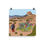 Thumbnail: Desert Scene with Armadillo and Prickly Pear Cactus Square Poster