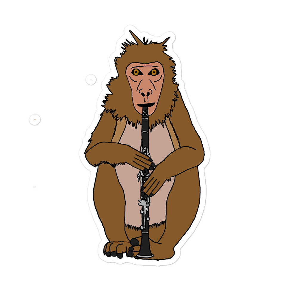 Thumbnail:  Monkey and Clarinet stickers