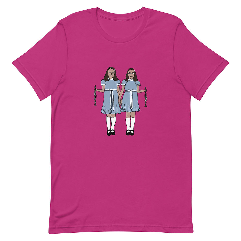 Thumbnail: Gemini the Twins and their E-flats Unisex t-shirt