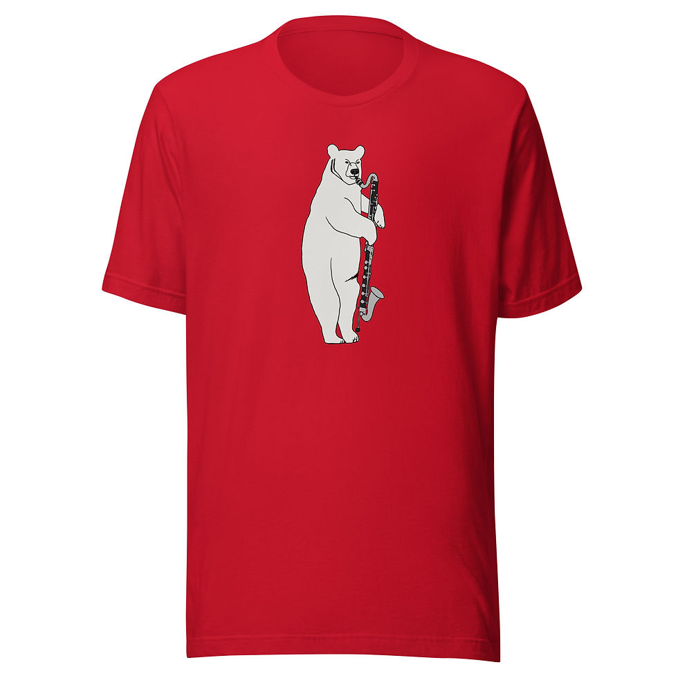 Thumbnail: Polar Bear and Bass Clarinet Unisex t-shirt
