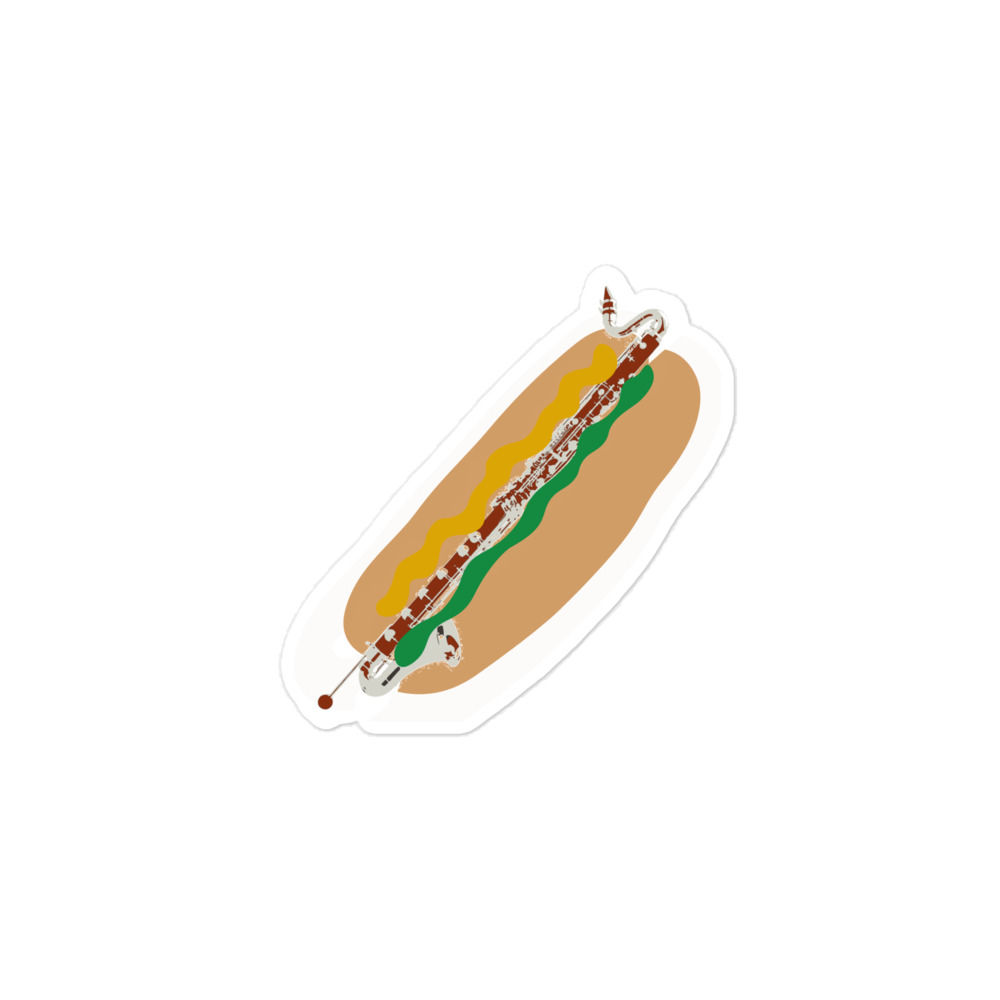 Bass Clarinet Hot Dog Stickers