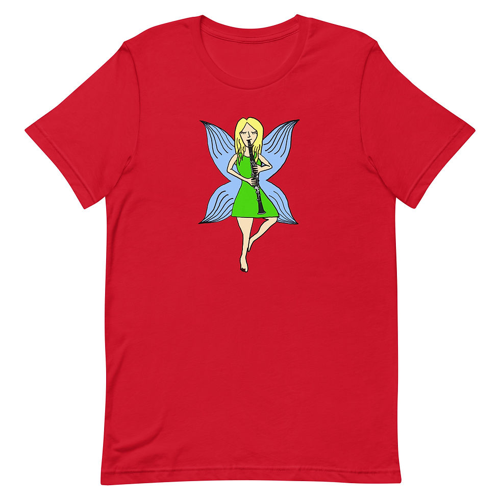 Thumbnail: Clarinet Fairy Tinkerbell Unisex t-shirt