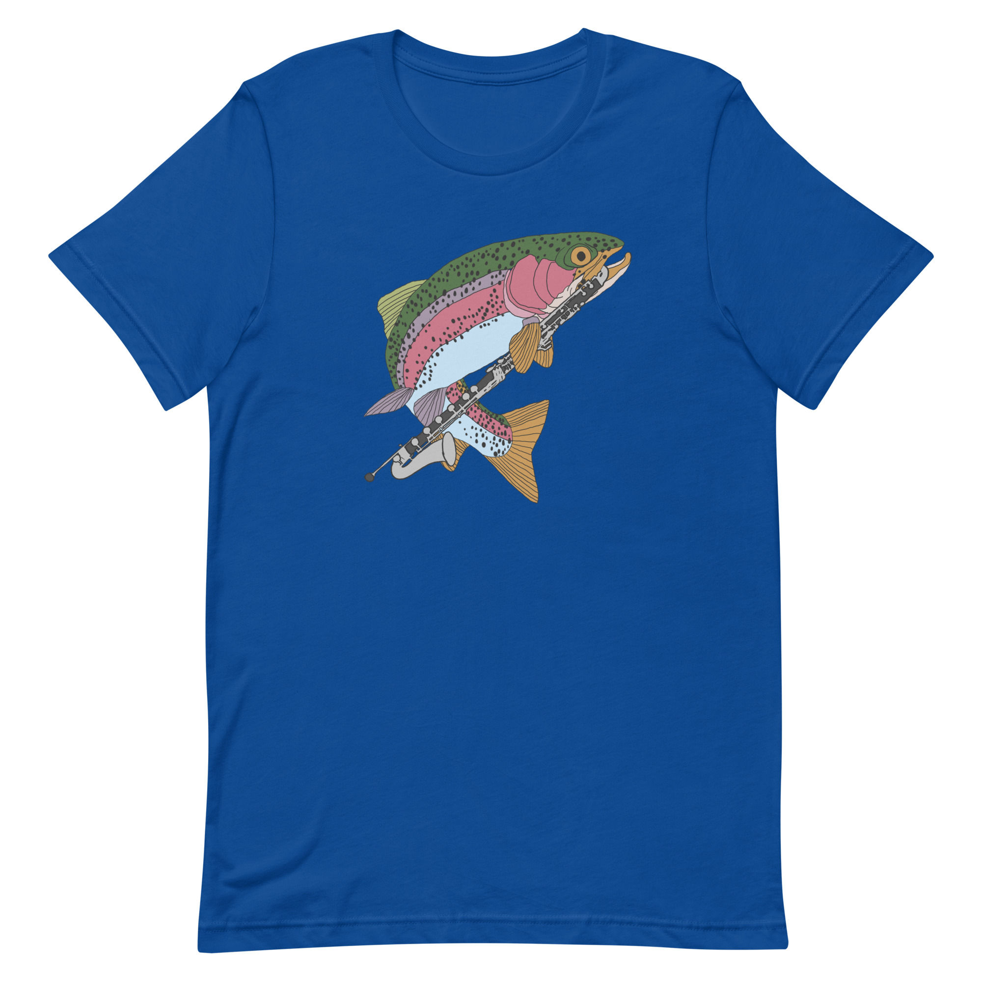 Trout on Bass Clarinet Hook Clarinet Unisex t-shirt