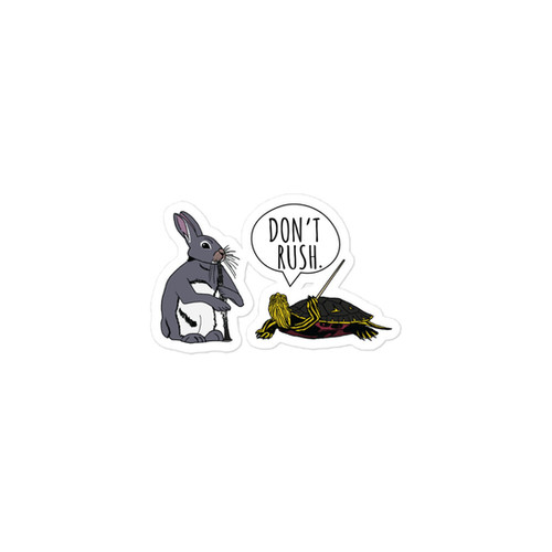 Rush Rabbit Turtle Turtle and Rabbit Don't Rush Stickers | Clever Clarinetist | Kansas City