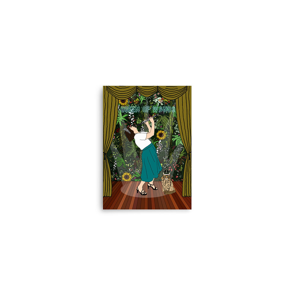 Thumbnail: Queen of Wands Tarot Clarinet Poster