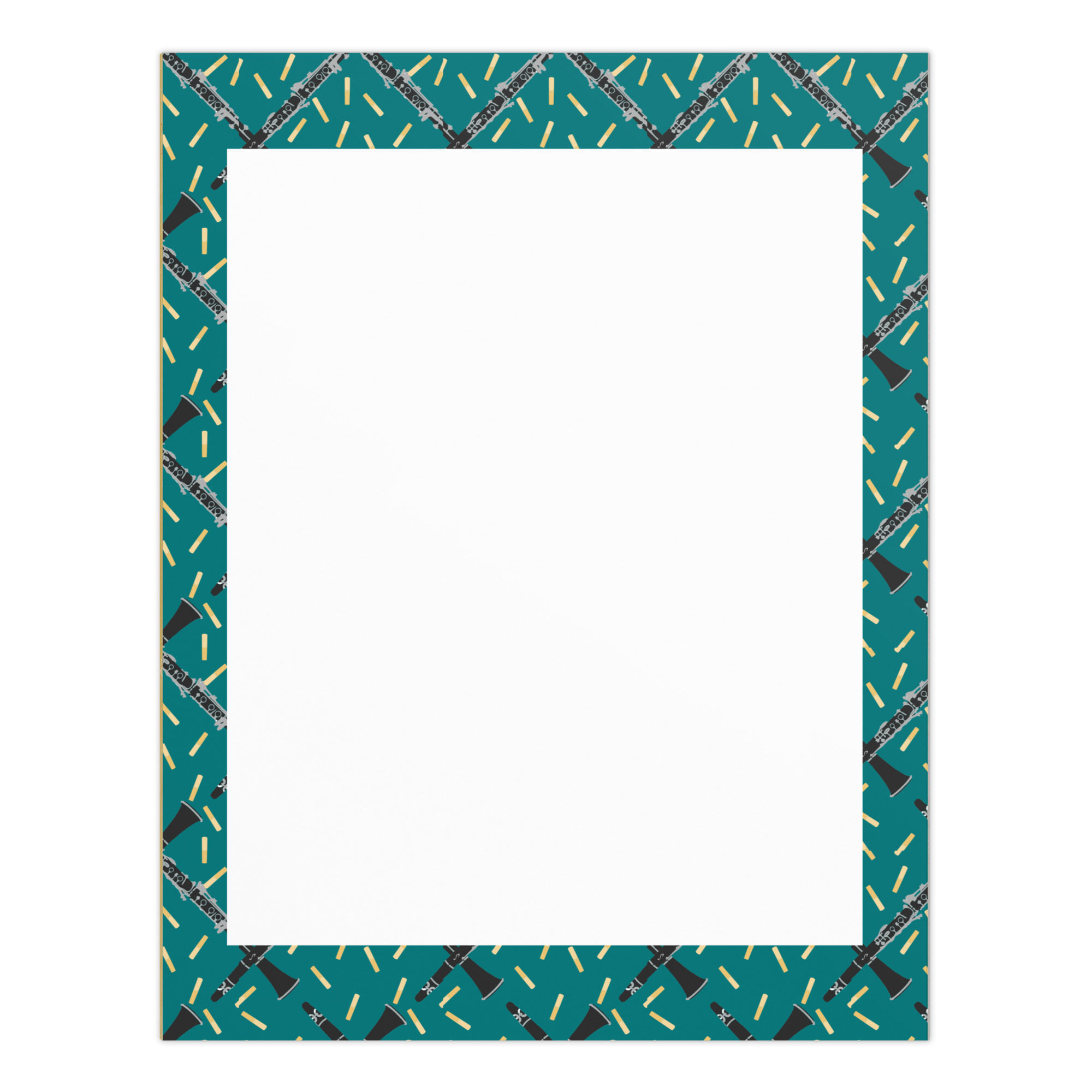 Clarinets and Reeds Teal Notepad