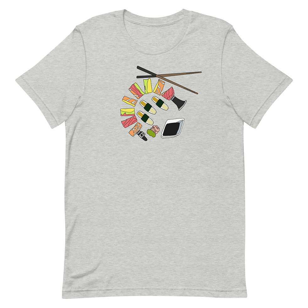 Thumbnail: Clarinet Sushi Arc Unisex t-shirt