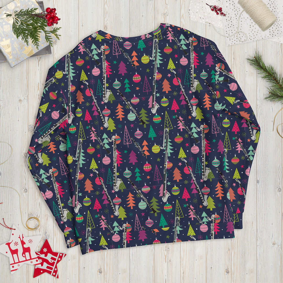 Thumbnail: Christmas Clarinets Unisex Sweatshirt