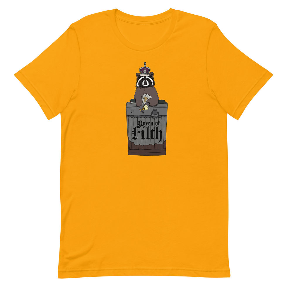 Thumbnail: Raccoon Queen of Filth Clarinet Edition Unisex t-shirt