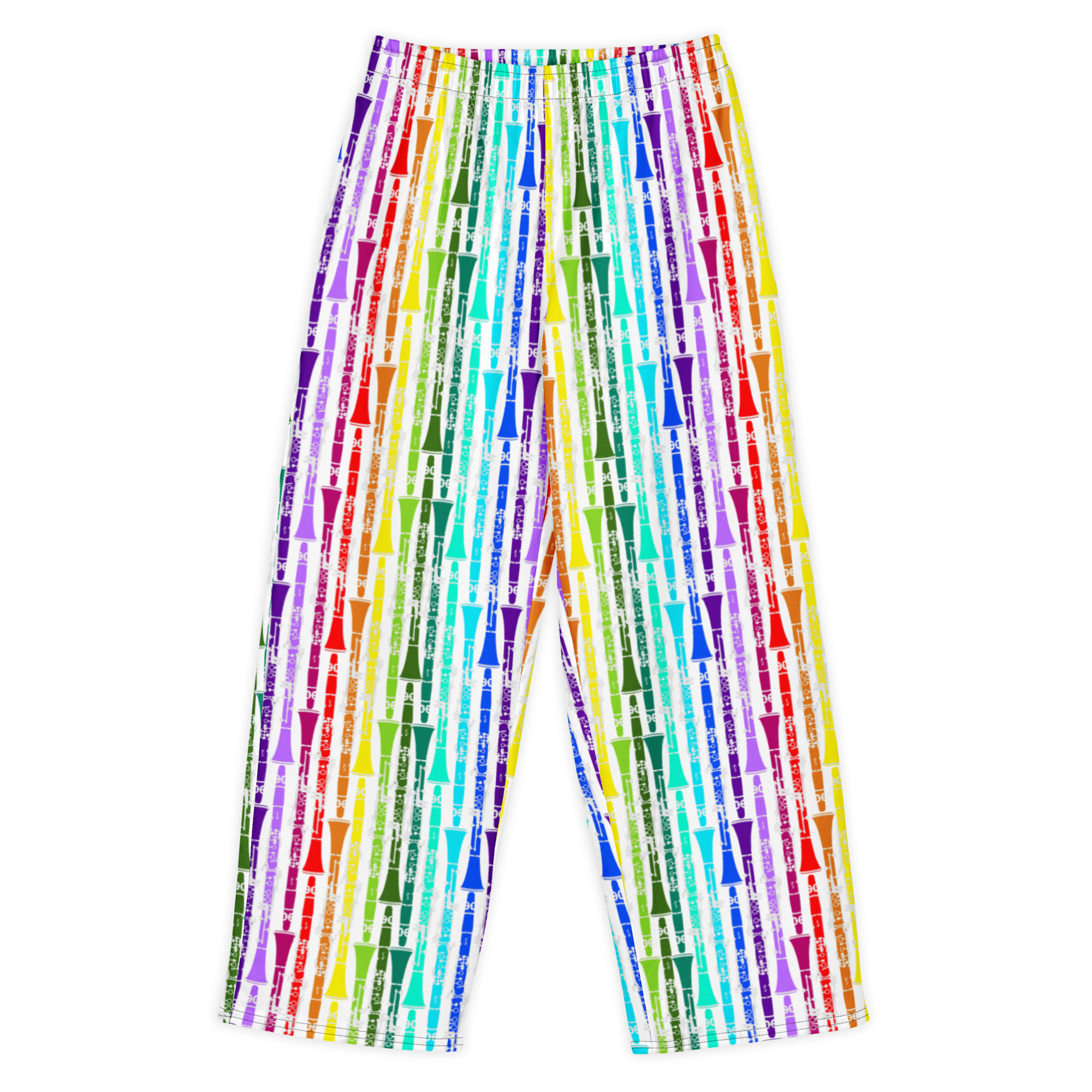 Rainbow Clarinets Pattern Cotton Pants