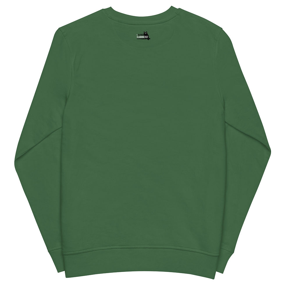 Thumbnail: Women Play Clarinet Too Unisex organic sweatshirt