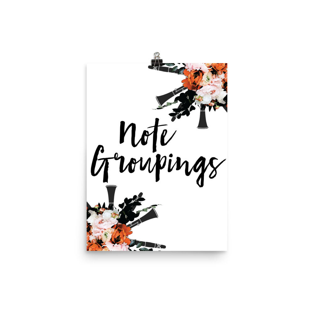 Note Groupings Quote Poster
