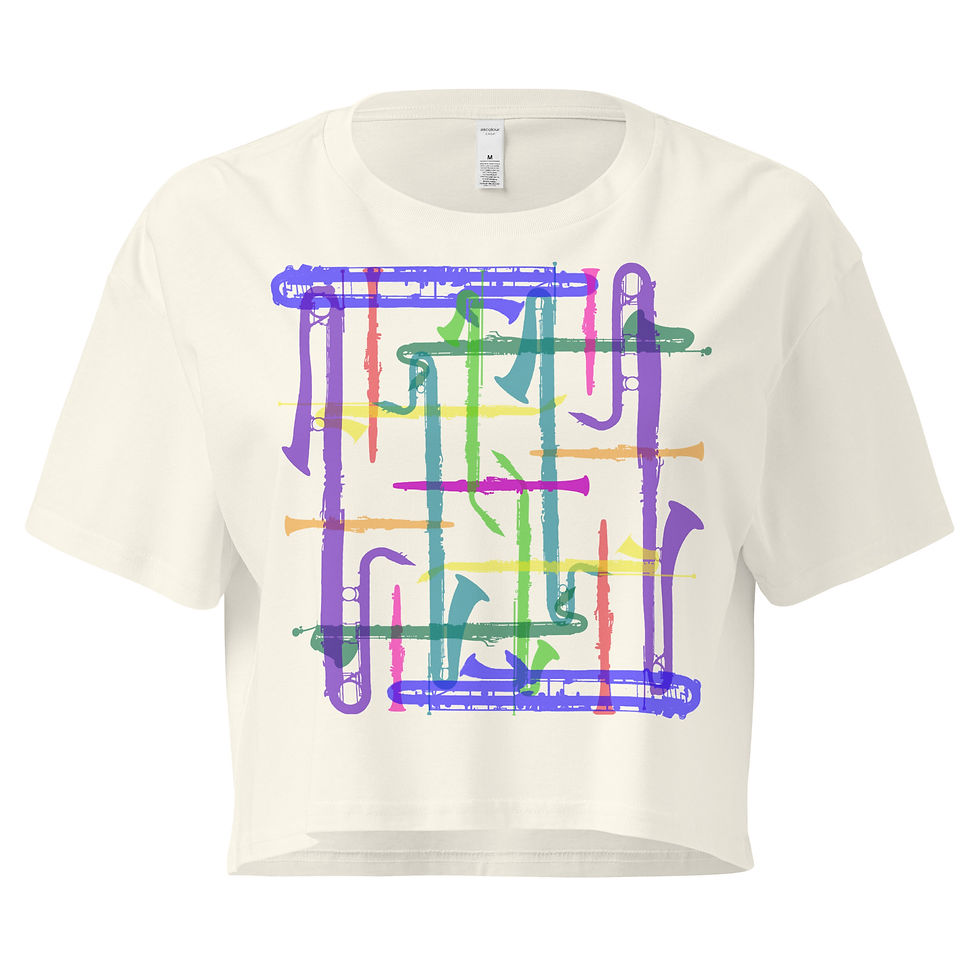 Thumbnail: Clarinet Transparency Collage crop top