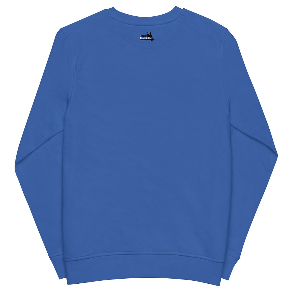 Thumbnail: Women Play Clarinet Too Unisex organic sweatshirt