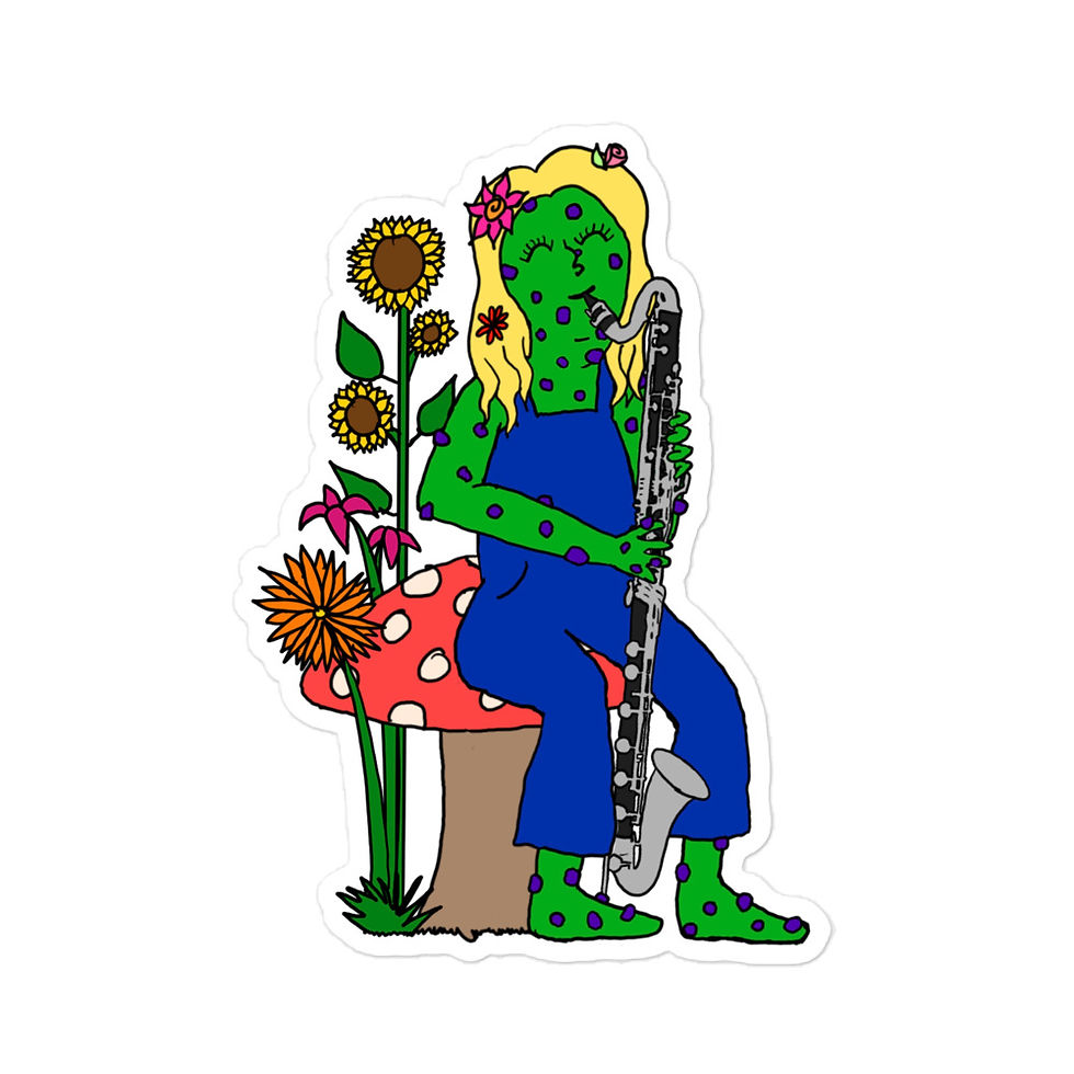 Thumbnail: Flower Troll Bass Clarinet stickers