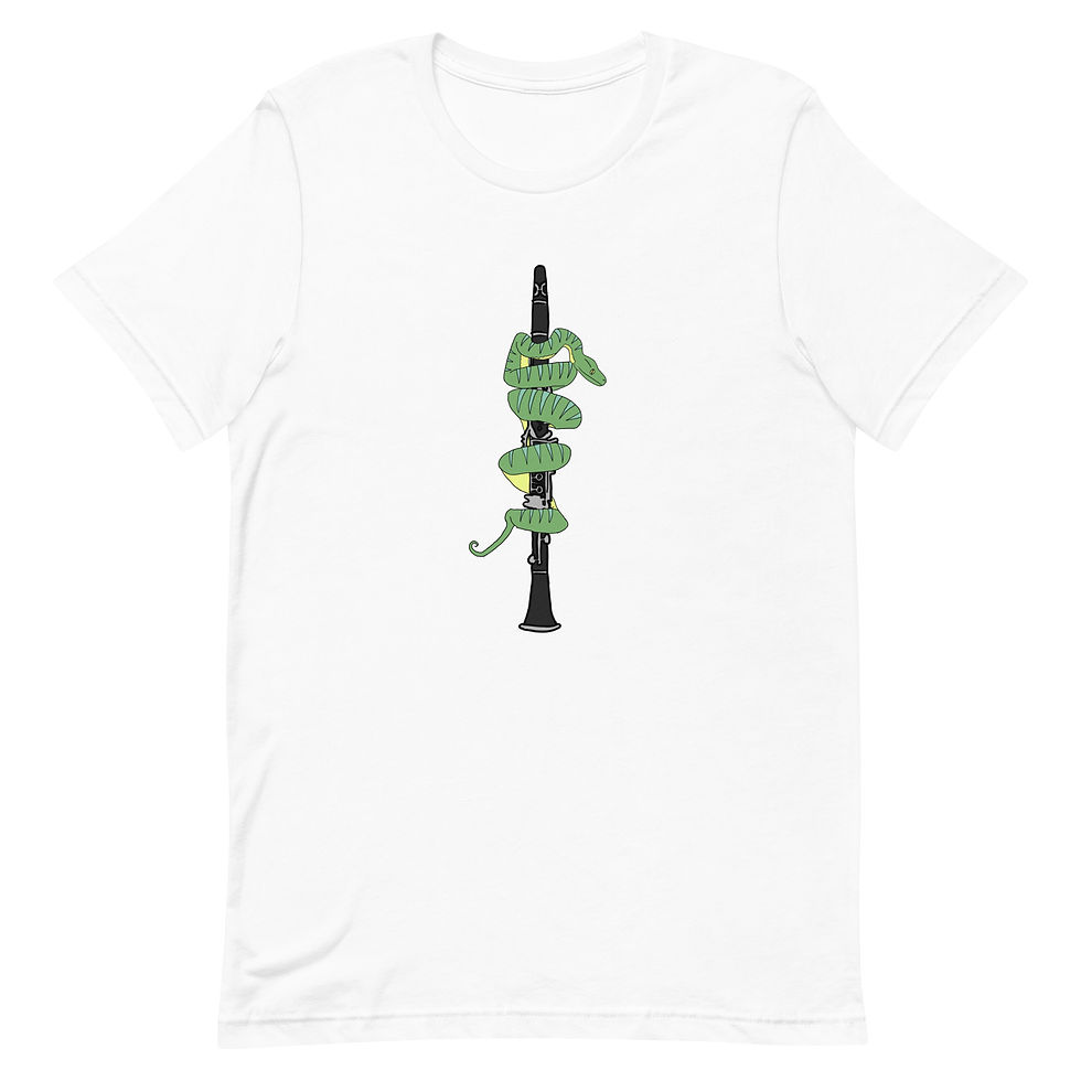 Thumbnail: Snake Wrap Clarinet Unisex t-shirt