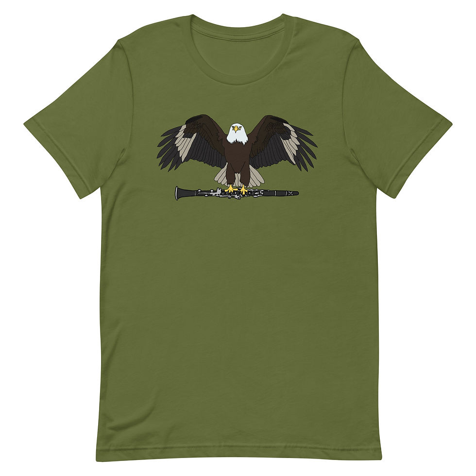 Thumbnail: American Bald Eagle on a Clarinet Unisex t-shirt