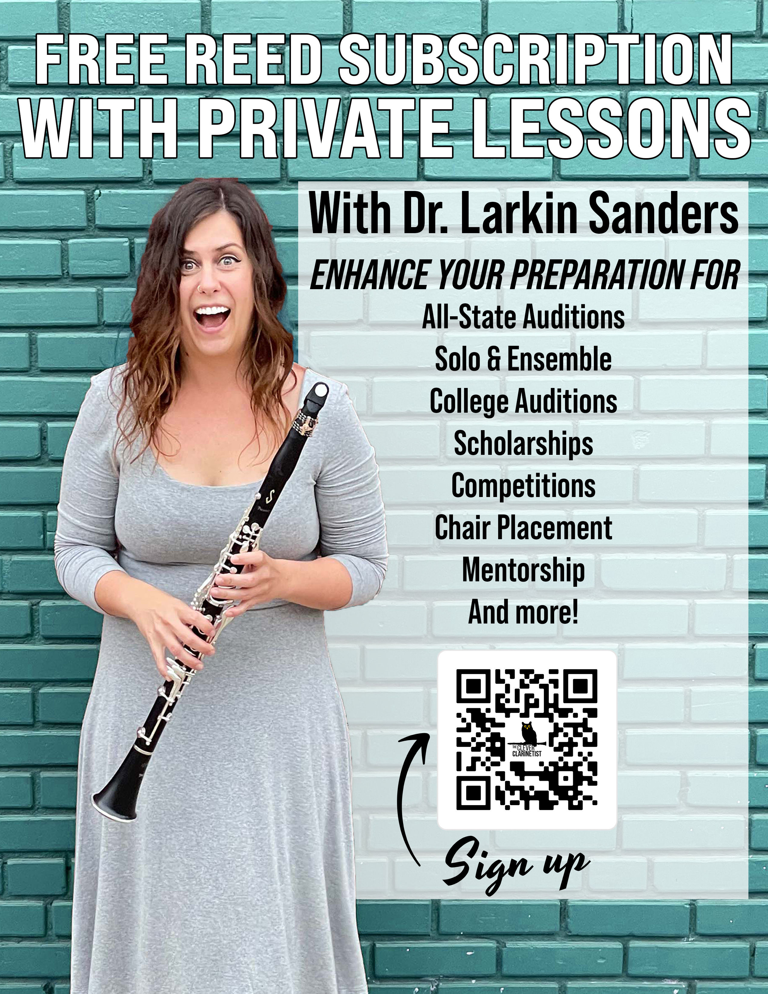 Clarinet Lessons Flyer
