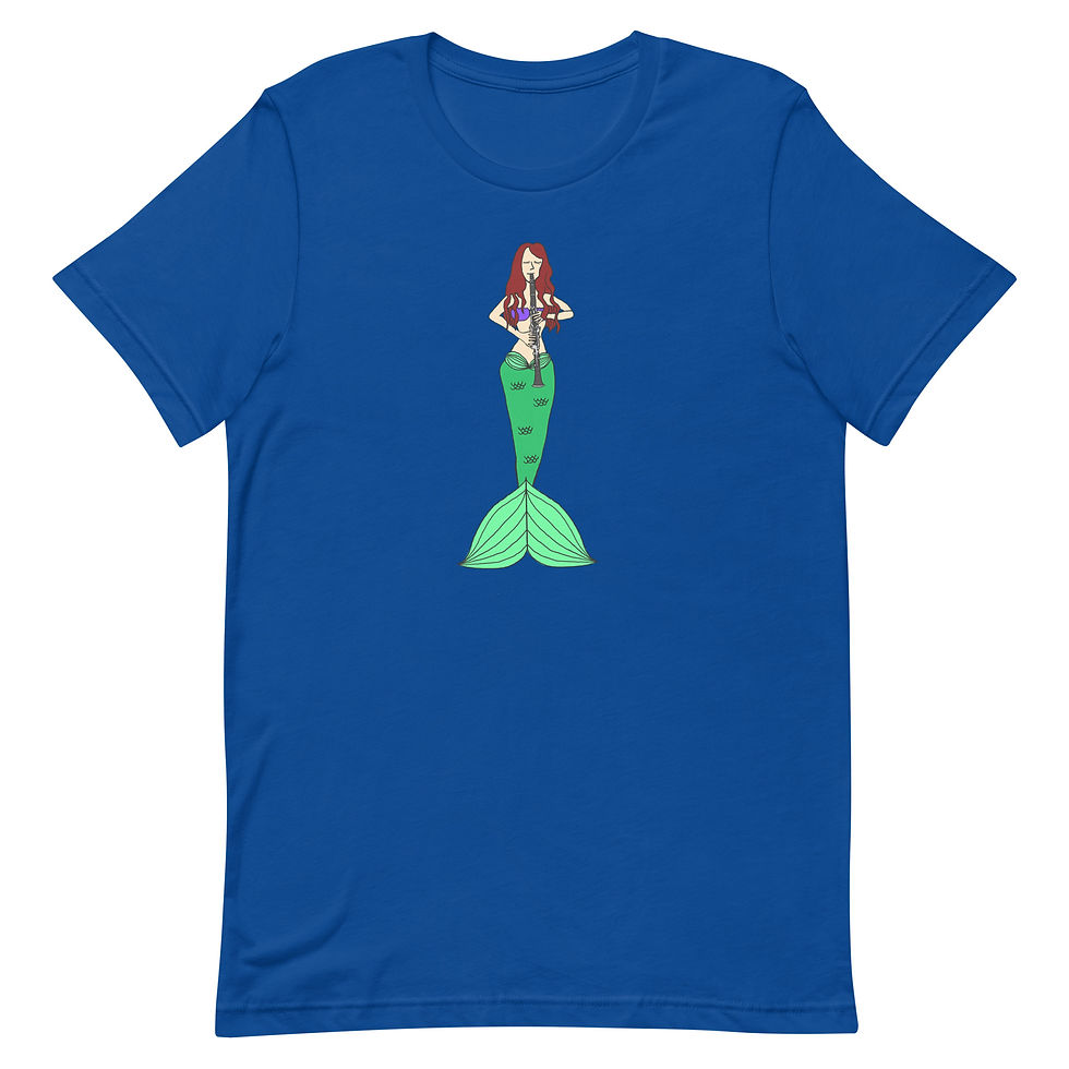 Thumbnail: Clarinet Mermaid Ariel Unisex t-shirt
