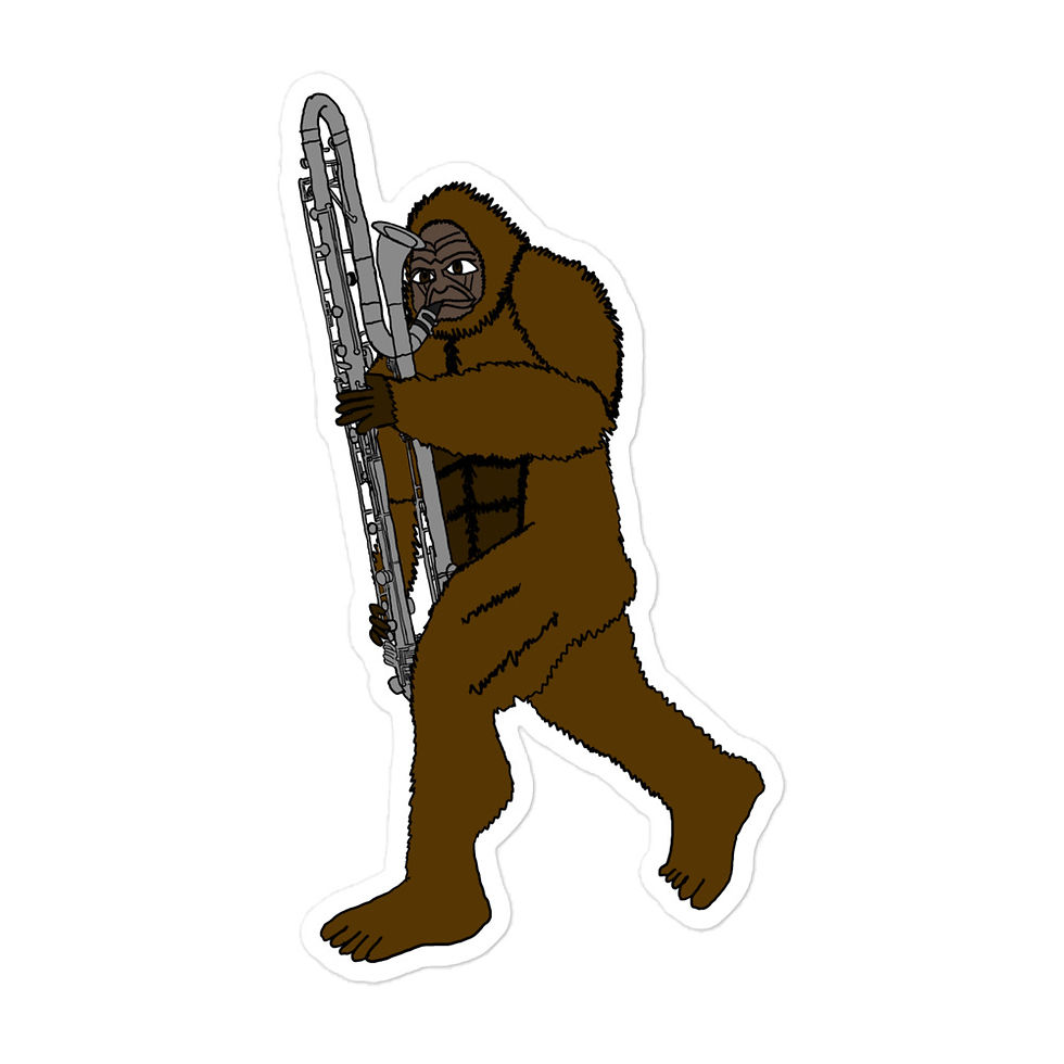 Thumbnail: Big Foot Big Clarinet ContraSasquatch stickers