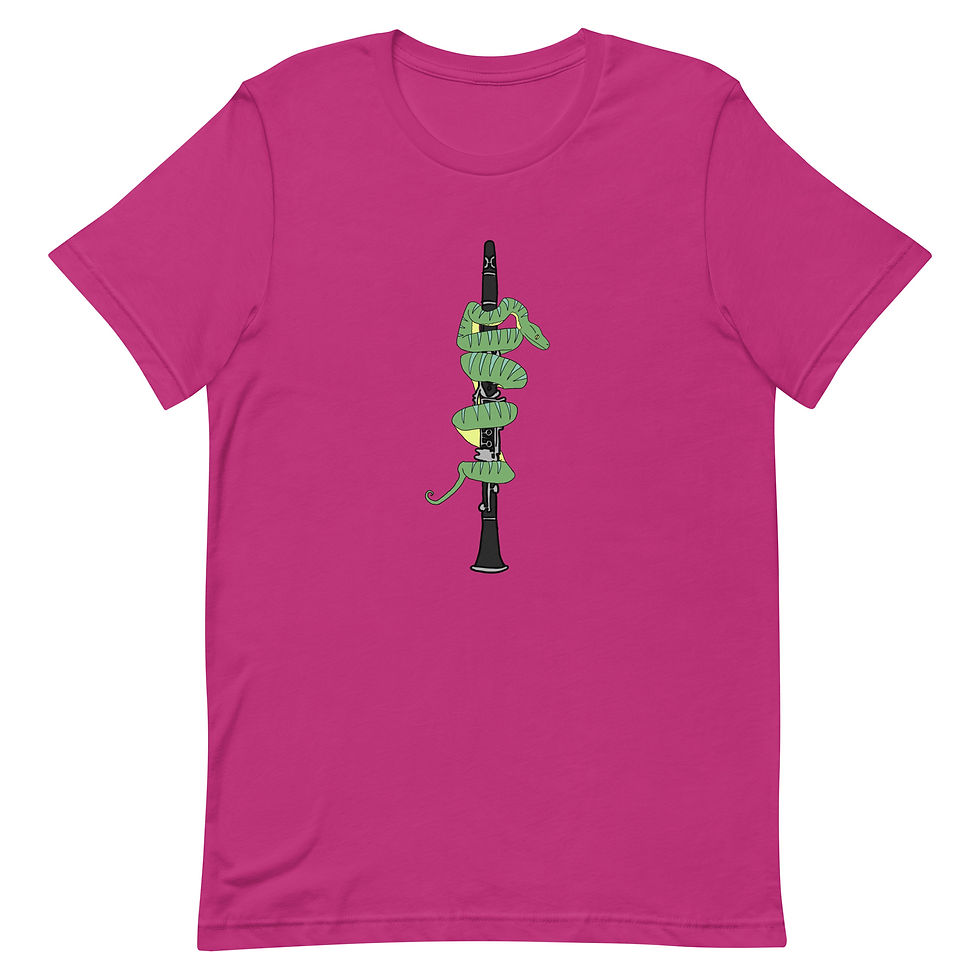 Thumbnail: Snake Wrap Clarinet Unisex t-shirt