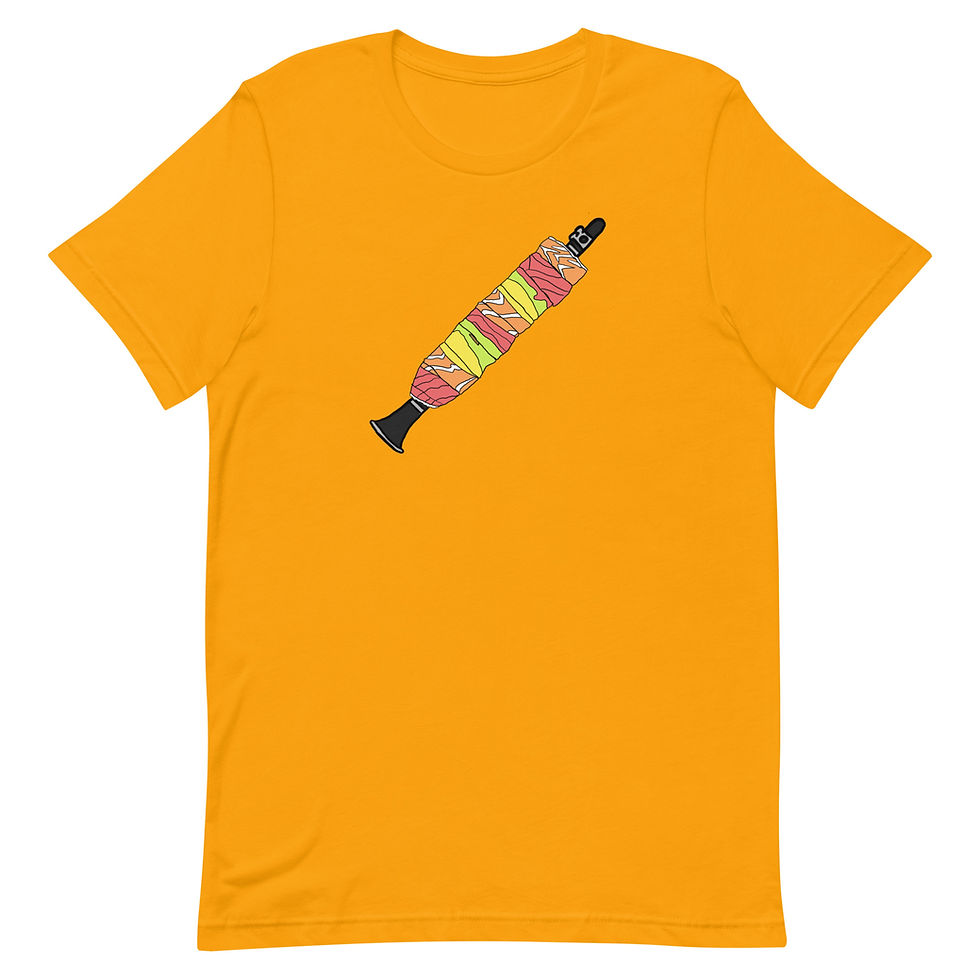 Thumbnail: Clarinet Sushi Unisex t-shirt