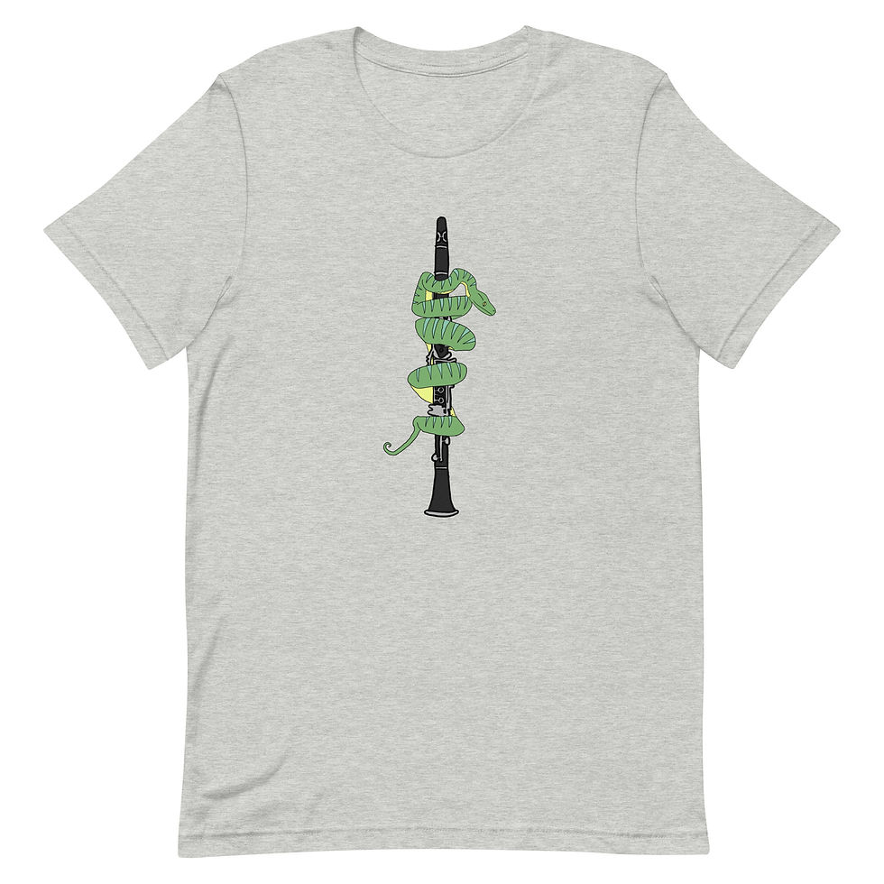 Thumbnail: Snake Wrap Clarinet Unisex t-shirt
