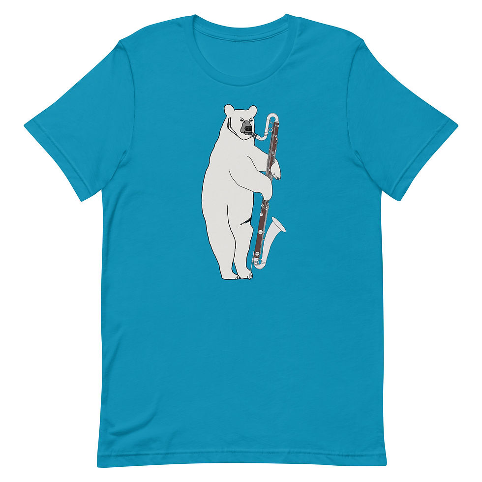 Thumbnail: Polar Bear and Contralto Clarinet Unisex t-shirt