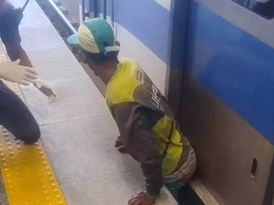 Homem preso em vão entre trem e plataforma no metrô de Salvador deixa UTI após 46 dias