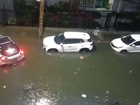 Temporal deixa Santos debaixo d'água e provoca transtornos na Baixada Santista