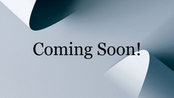 Abstract art; "Coming Soon!" announcement