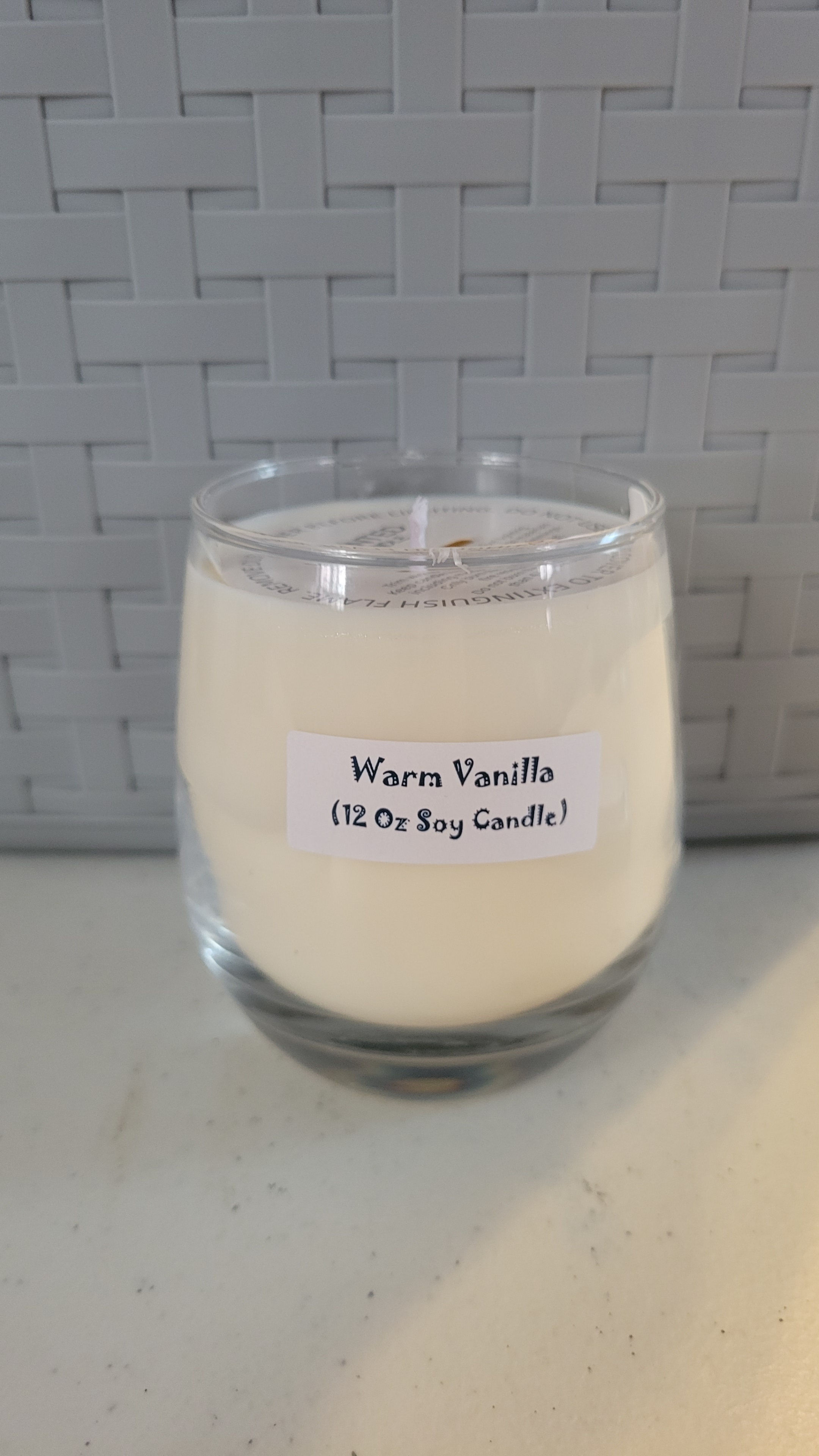 Warm Vanilla (12 oz Soy Candle)