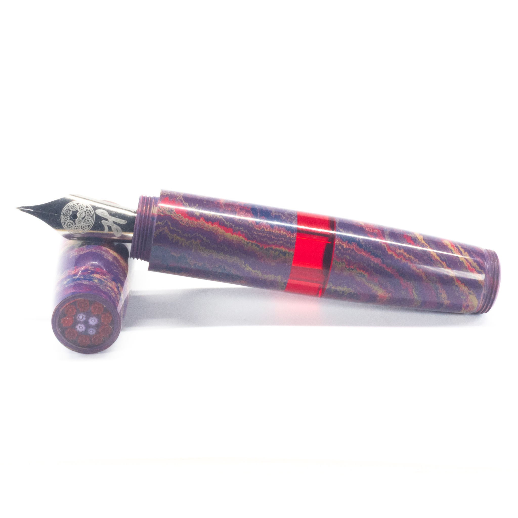 Venice Piccolo (Pocket Pen) Ebonite Blue Red Purple Sand