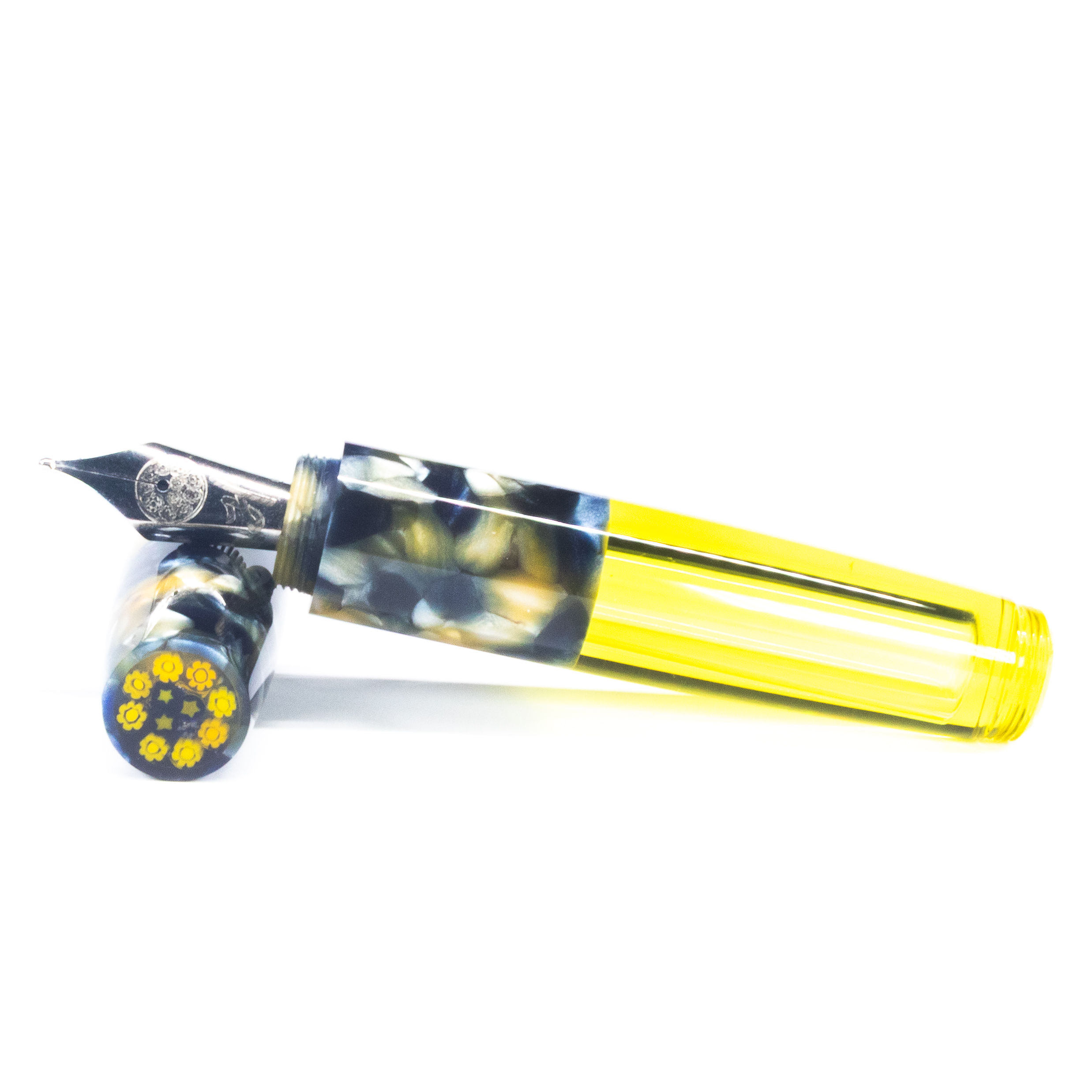 Venice Piccolo (Pocket Pen) Blue Yellow Crushed