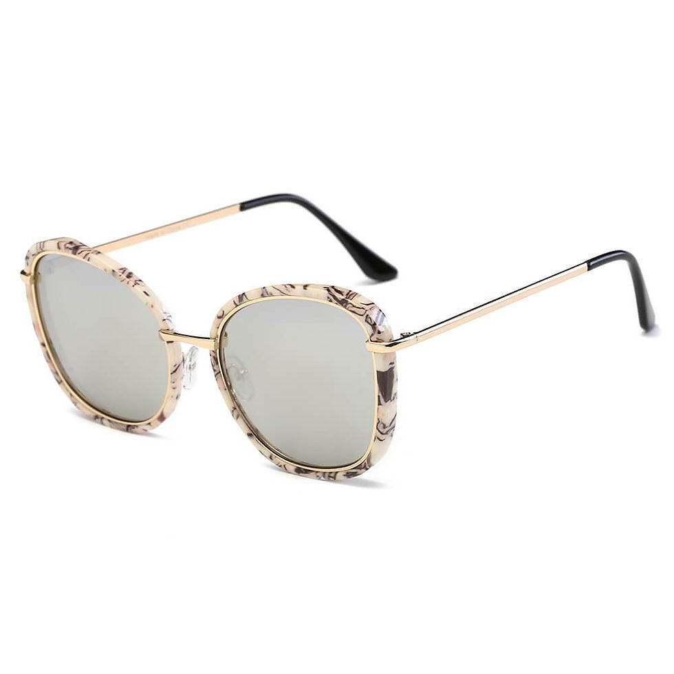 Thumbnail: BROOKVILLE | Round Cat Eye Oversized Sunglasses
