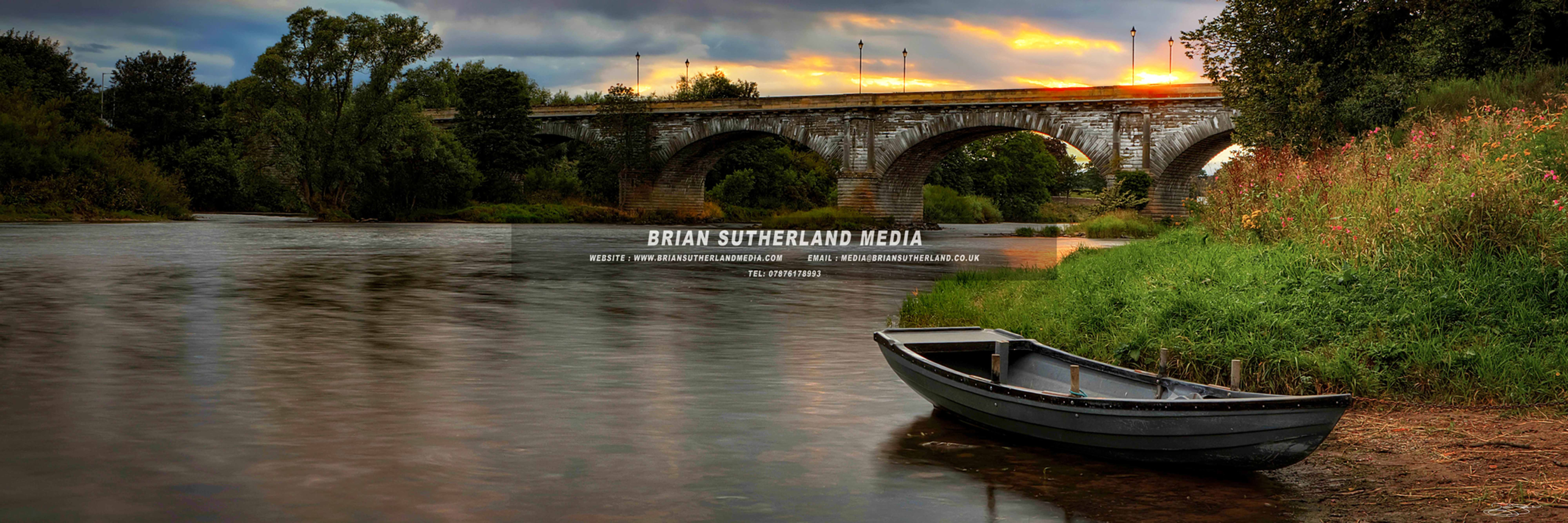 KELSO,RIVER TWEED SUNSET  CANVAS WRAP